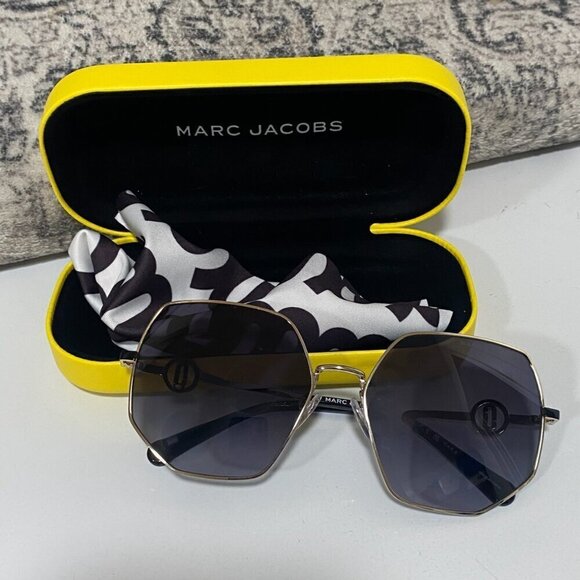 NEW Marc Jacobs Gold Frame Oversized Sunglasses Gradient Lens main image 5
